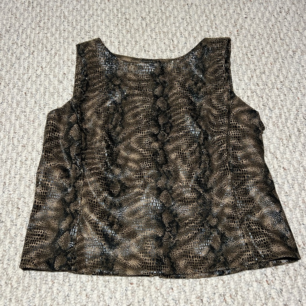 Vintage snakeskin pattern tank top.
